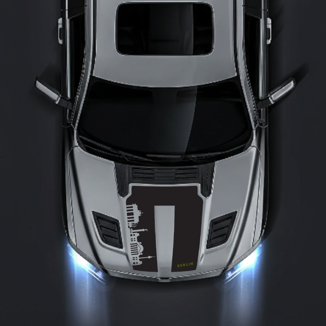 Performance Hood Panel Decal/Sticker - Berlin Skyline - Cut Graphic Kit - For Dodge RAM 1500 2019-2025 - Premium Vinyl