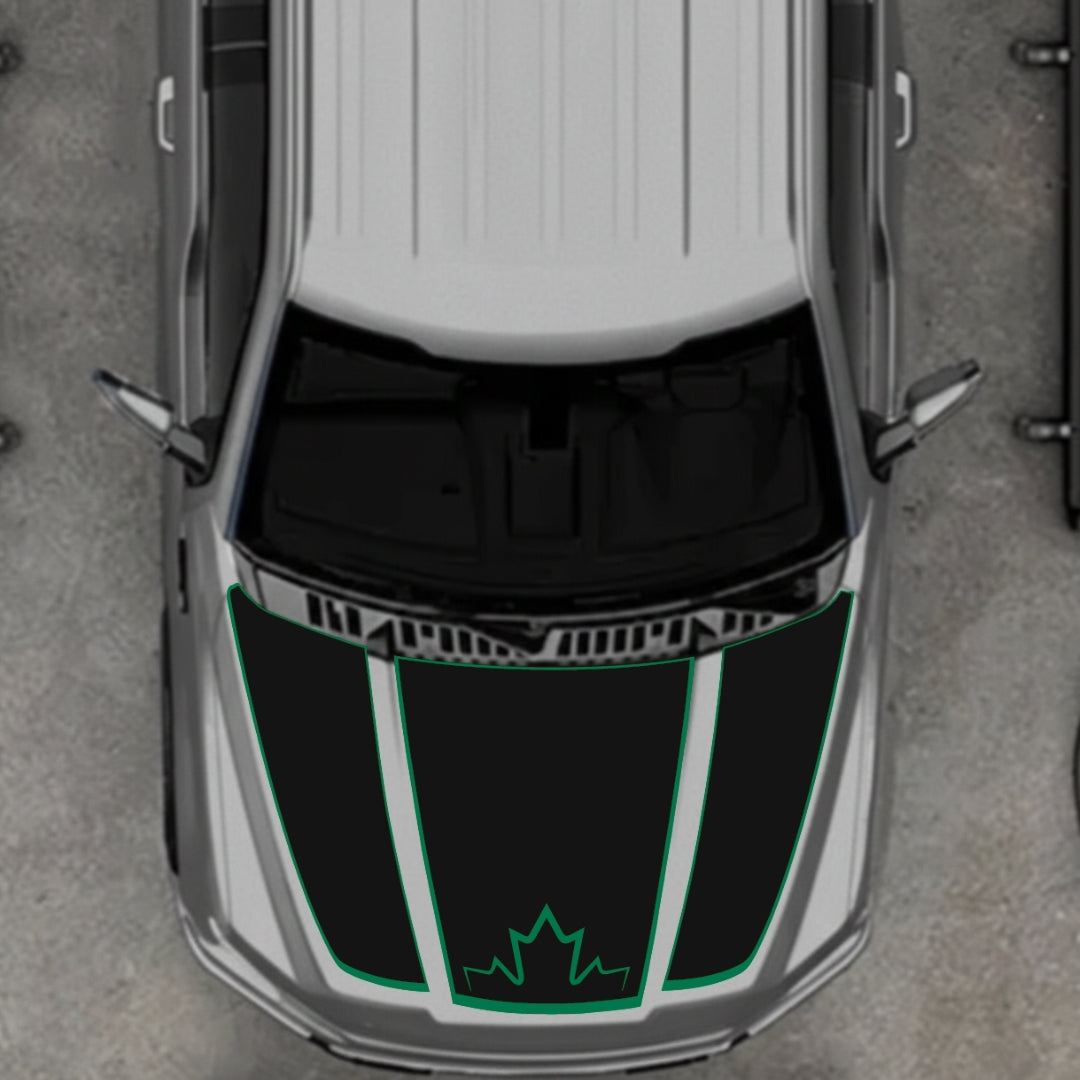Hood Panel Decal/Sticker - Canada Style 9 Graphic Kit - For Ford F-150 2020-2026 - Premium Vinyl