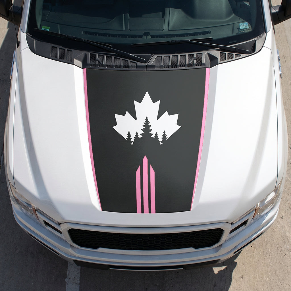 Hood Panel Decal/Sticker - Maple and Forest Graphic Decal Graphic Kit - For Ford F-150 2015-2020 - Premium Vinyl