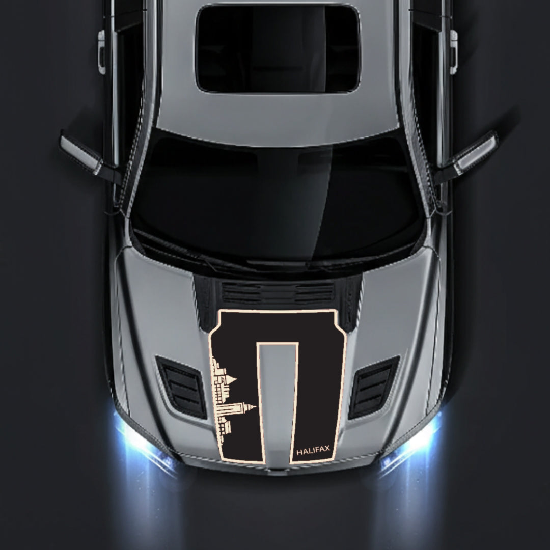 Hood Panel Decal/Sticker - Halifax Skyline - Border Graphic Kit - For Dodge RAM 1500 2019-2025 - Premium Vinyl