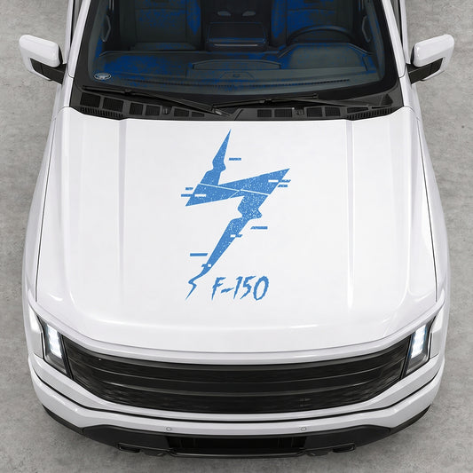 Hood Panel Decal/Sticker - Cut Electric F150 Graphic Decal Graphic Kit - For FORD F-150 2015-2020 - Premium Vinyl