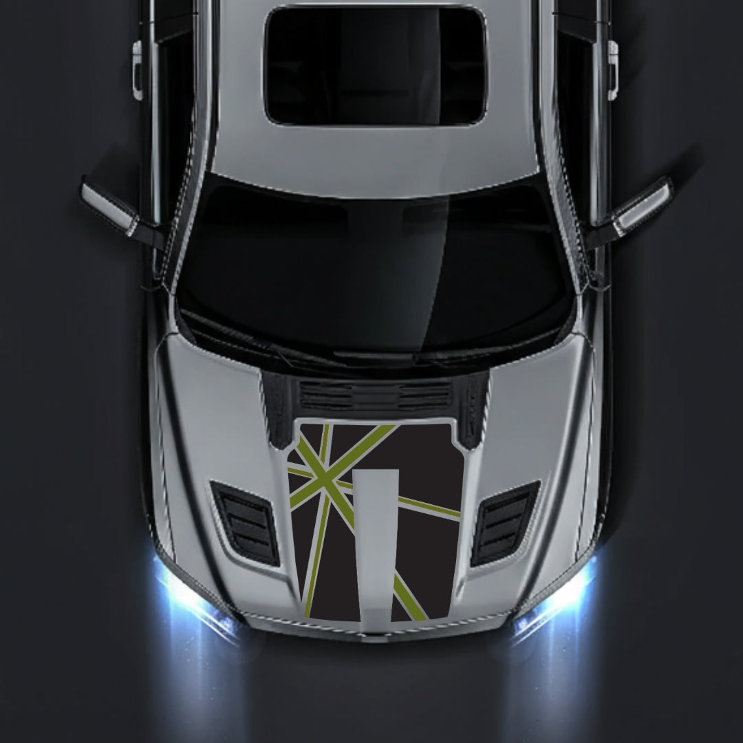 Performance Hood Panel Decal/Sticker - England - Cut Graphic Kit - For Dodge RAM 1500 2019-2025 - Premium Vinyl