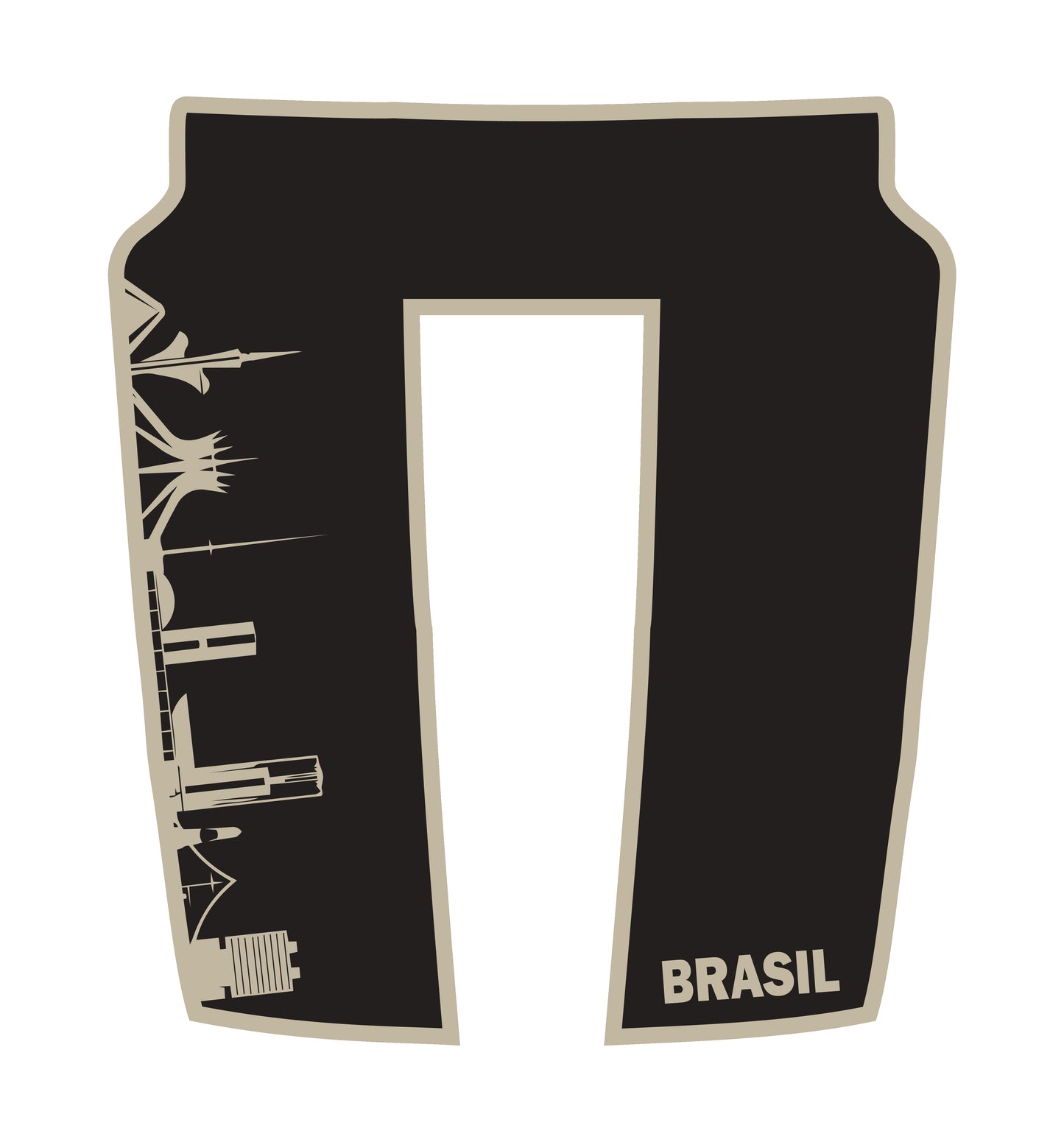 Performance Hood Panel Decal/Sticker - Brazil Skyline - Border Graphic Kit - For Dodge RAM 1500 2019-2025 - Premium Vinyl