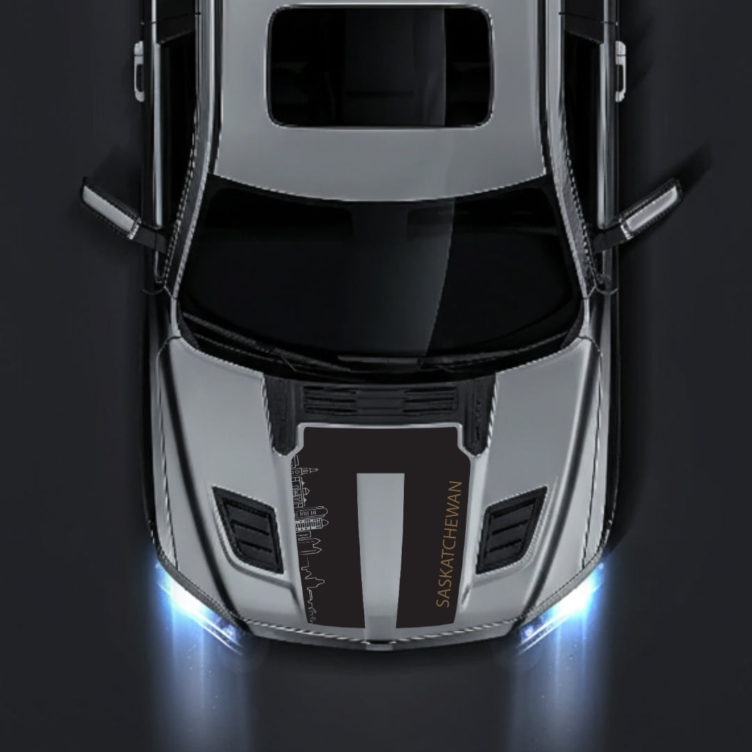 Performance Hood Panel Decal/Sticker - Saskatchewan Skyline - Cut Graphic Kit - For Dodge RAM 1500 2019-2025 - Premium Vinyl