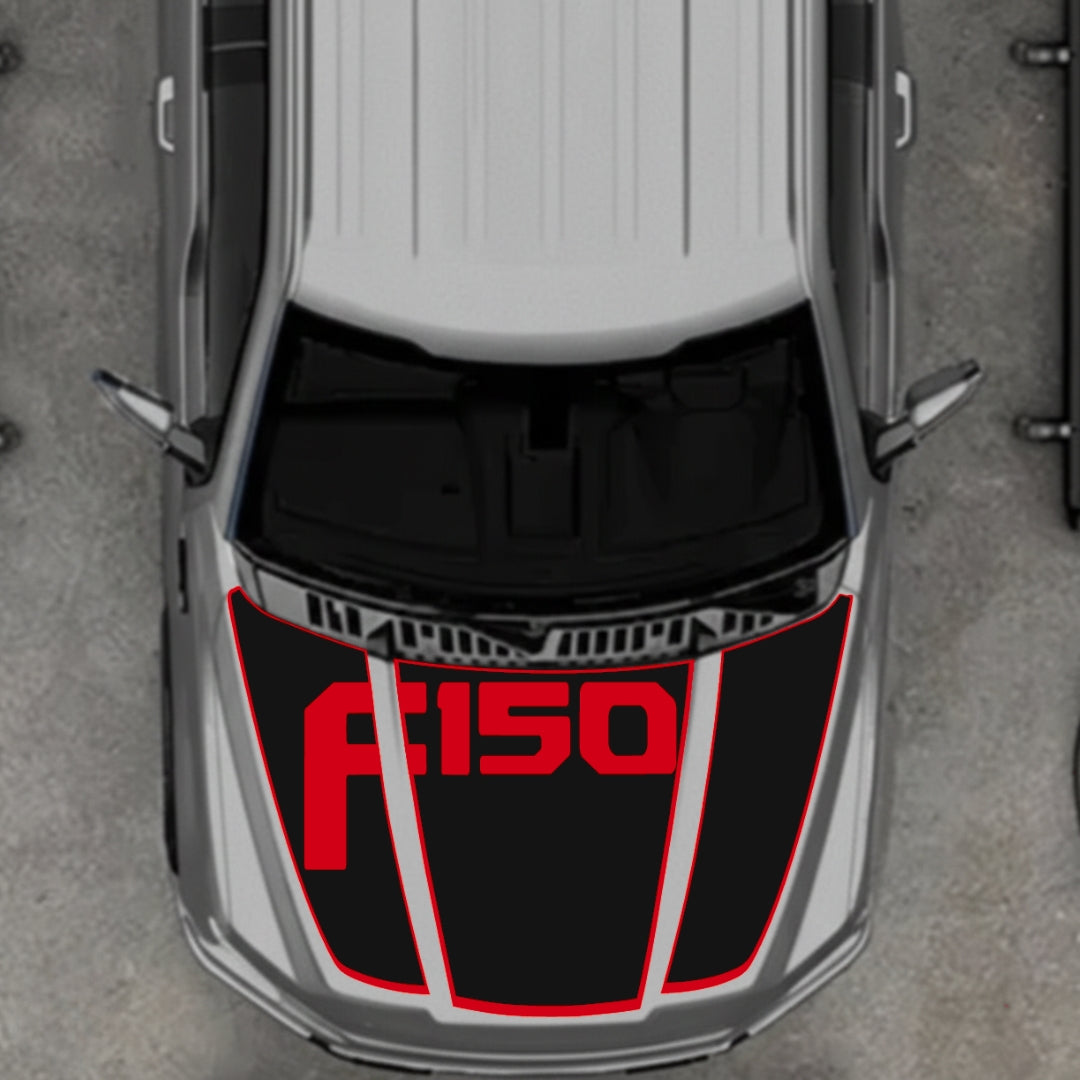 Hood Panel Decal/Sticker - Style 13 Graphic Kit - For Ford F-150 2020-2026 - Premium Vinyl