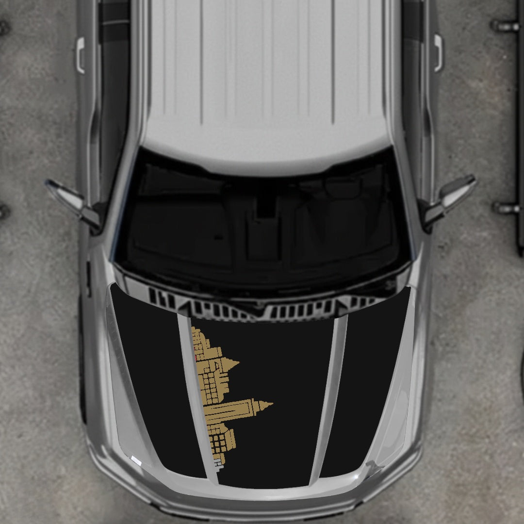 Hood Panel Decal/Sticker - Halifax Skyline Graphic Kit - For Ford F-150 2020-2026 - Premium Vinyl