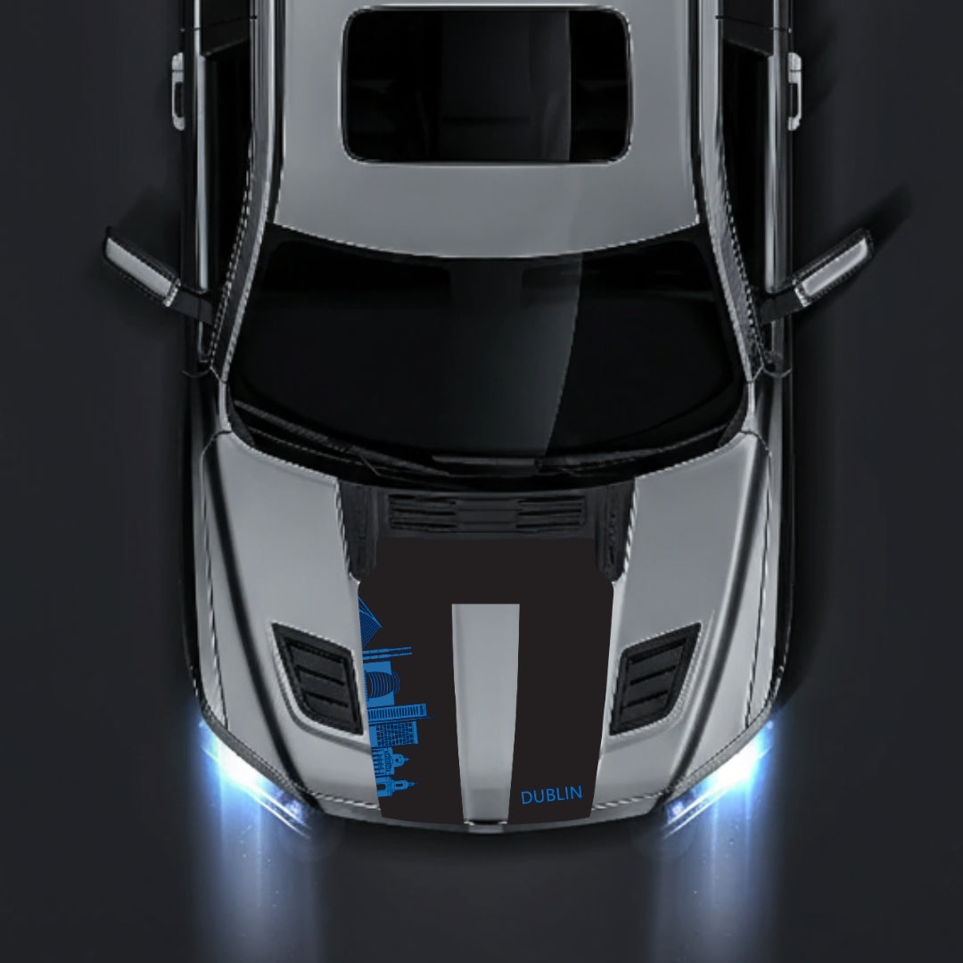 Performance Hood Panel Decal/Sticker - Dublin Skyline Graphic Kit - For Dodge RAM 1500 2019-2025 - Premium Vinyl