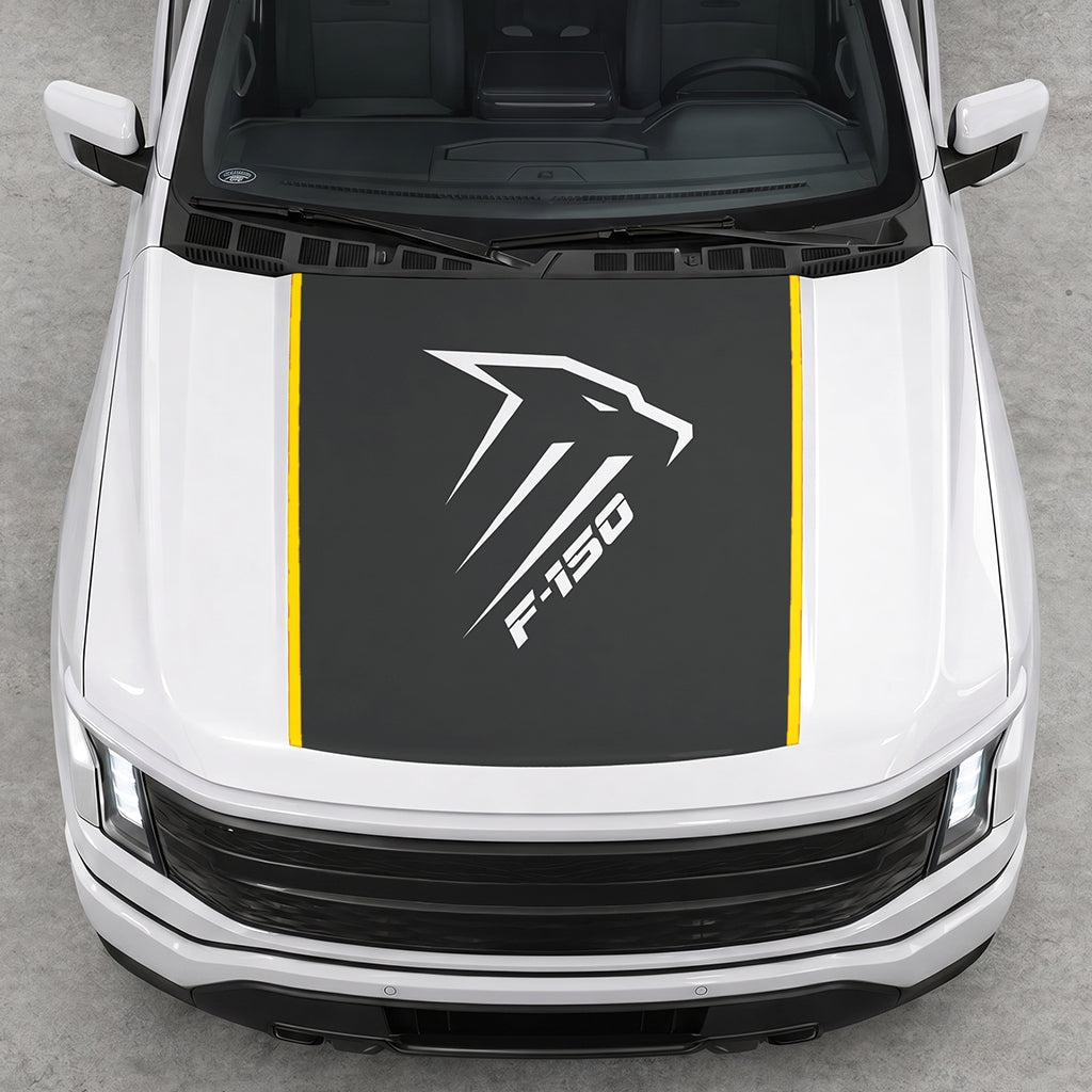Hood Panel Decal/Sticker - Eagle Head Graphic Decal Graphic Kit - For Ford F-150 2015-2020 - Premium Vinyl