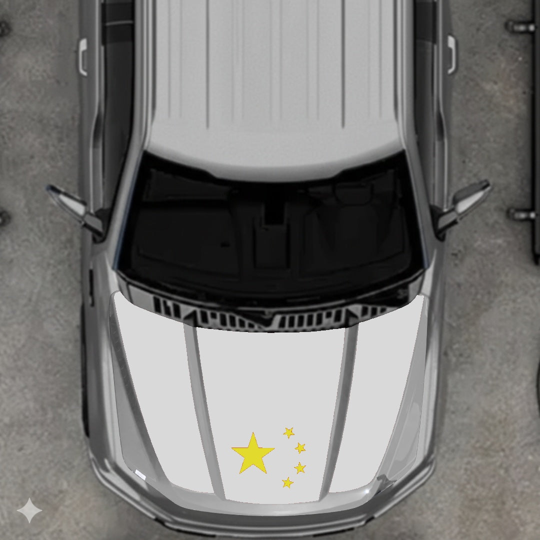 Hood Panel Decal/Sticker - China Flag Graphic Kit - For Ford F-150 2020-2026 - Premium Vinyl