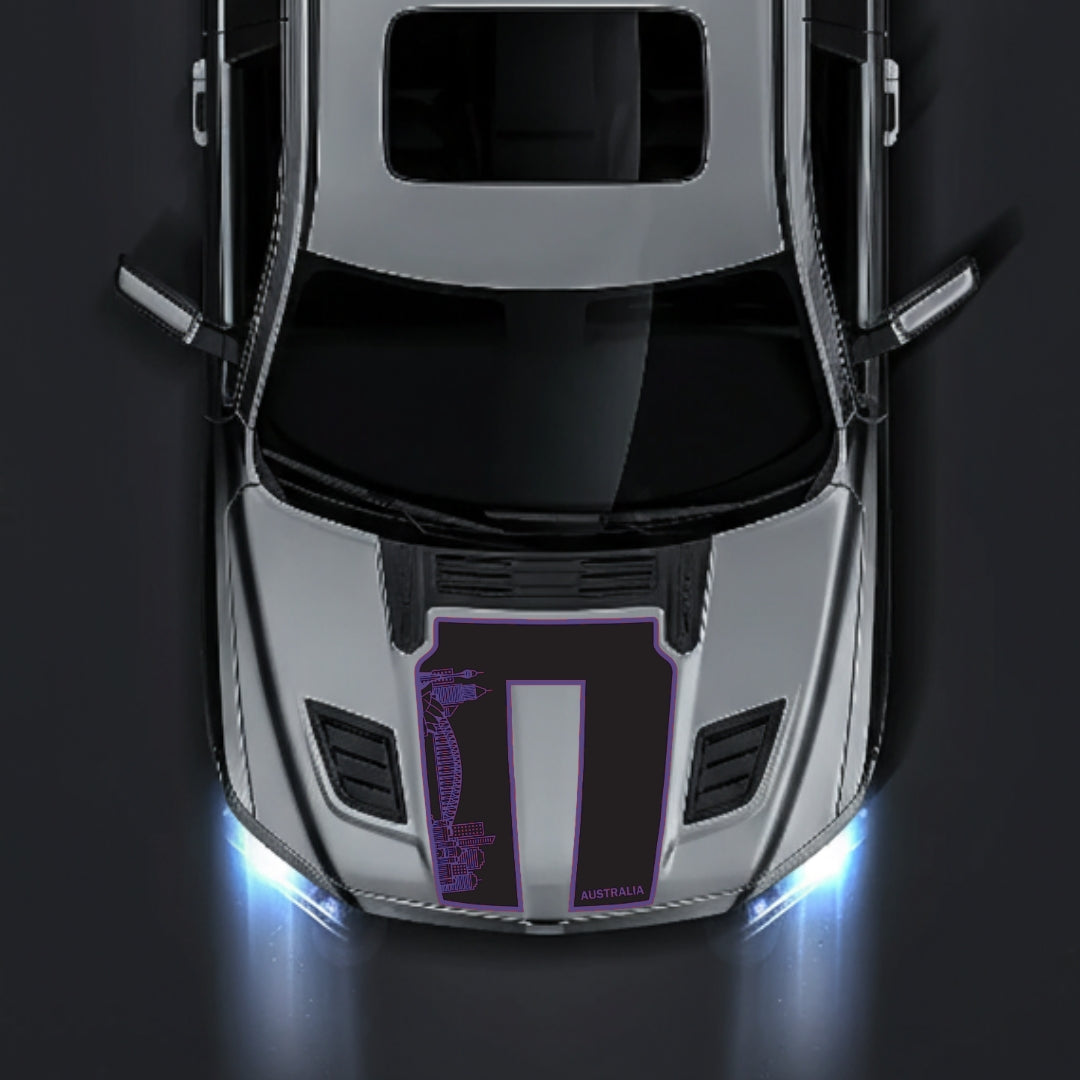 Hood Panel Decal/Sticker - Australia Skyline - Border Graphic Kit - For Dodge RAM 1500 2019-2025 - Premium Vinyl