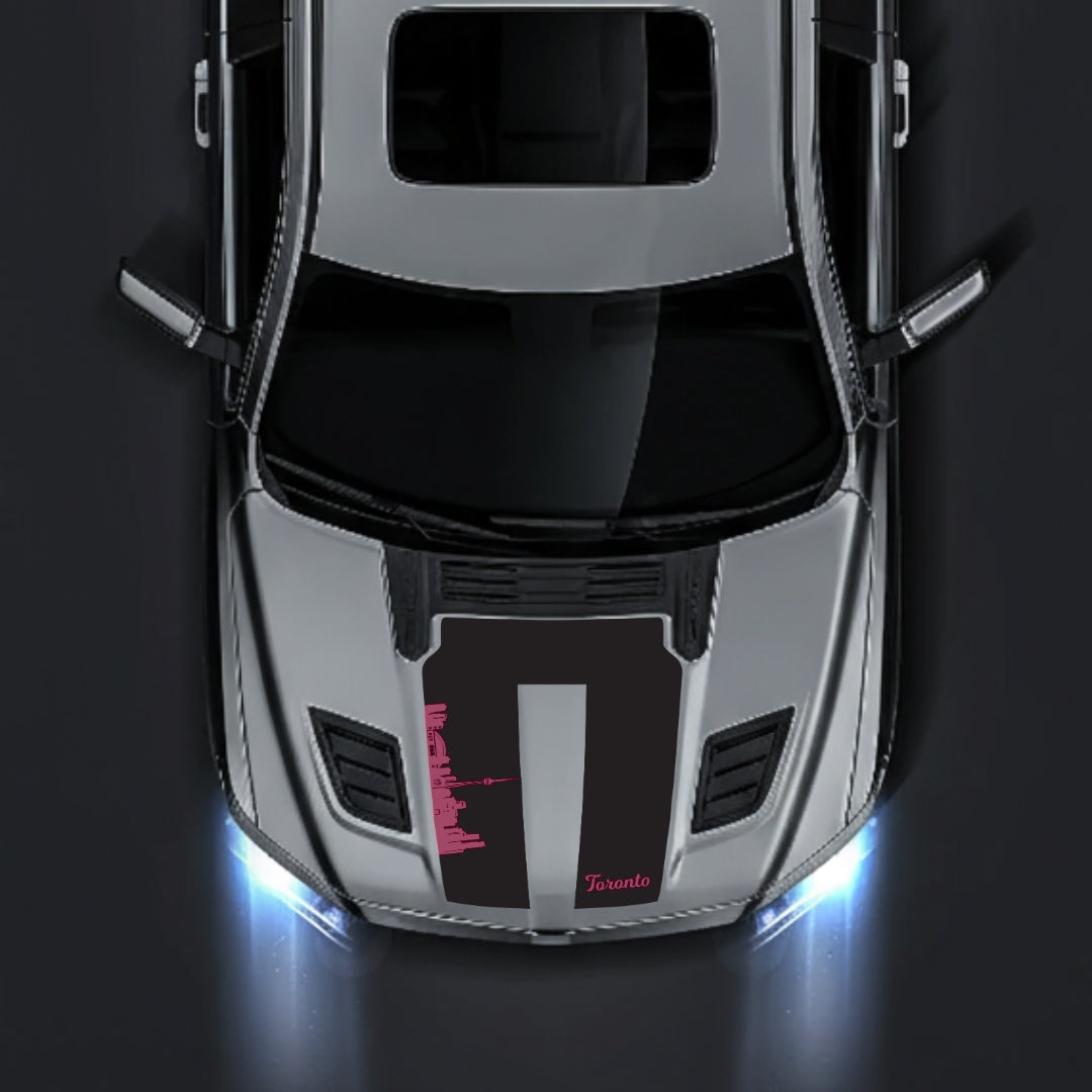 Performance Hood Panel Decal/Sticker - Toronto Skyline Graphic Kit - For Dodge RAM 1500 2019-2025 - Premium Vinyl