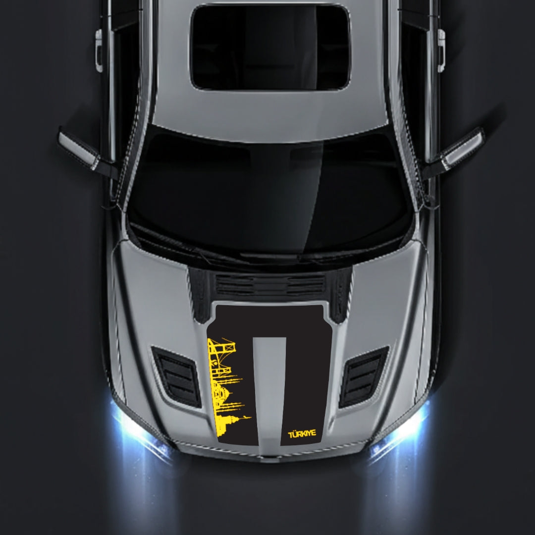 Hood Panel Decal/Sticker - Turkey Skyline Graphic Kit - For Dodge RAM 1500 2019-2025 - Premium Vinyl