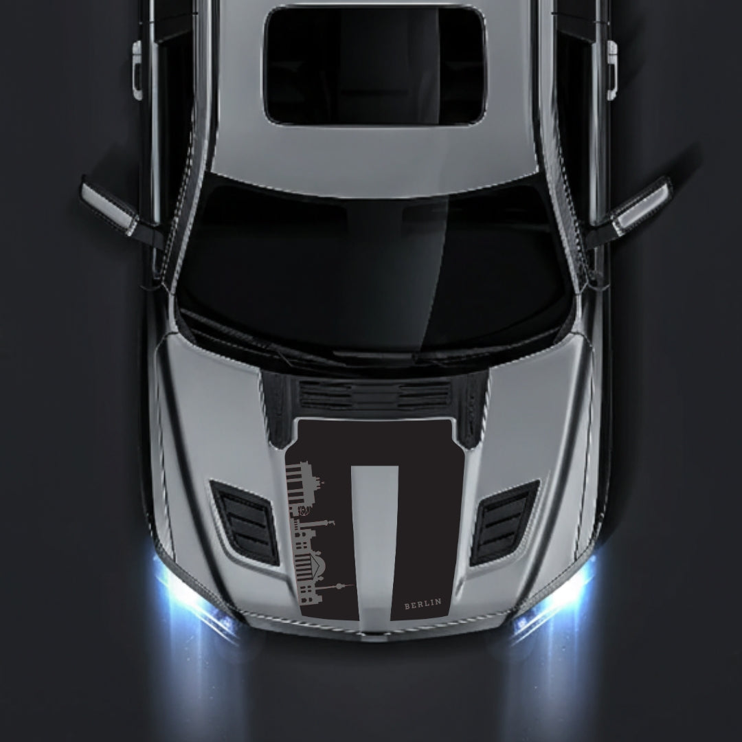 Performance Hood Panel Decal/Sticker - Berlin Skyline Graphic Kit - For Dodge RAM 1500 2019-2025 - Premium Vinyl