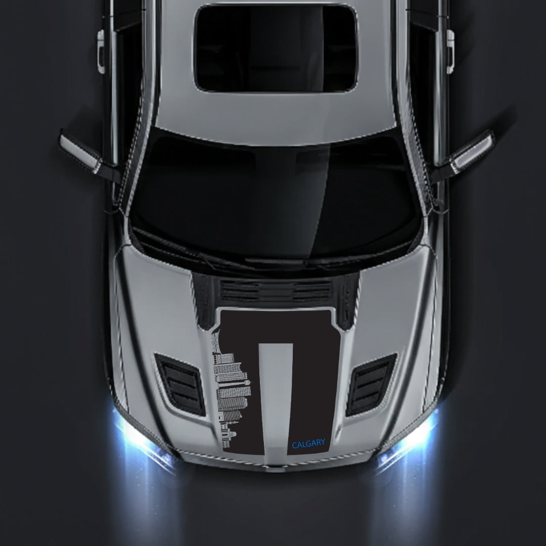 Performance Hood Panel Decal/Sticker - Calgary Skyline - Cut Graphic Kit - For Dodge RAM 1500 2019-2025 - Premium Vinyl