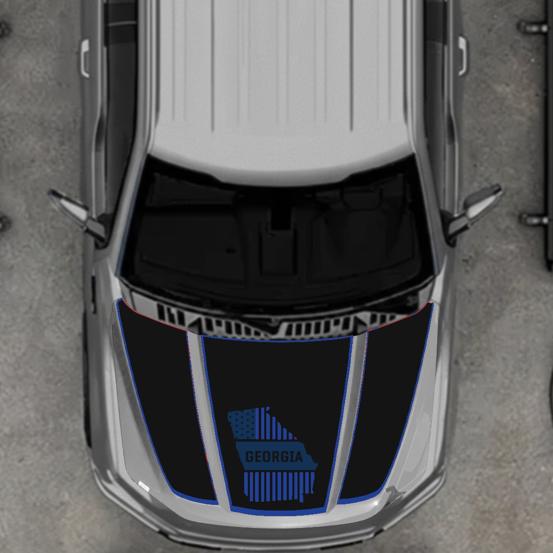 Hood Panel Decal/Sticker - Georgia - Border Graphic Kit - For Ford F-150 2020-2026 - Premium Vinyl