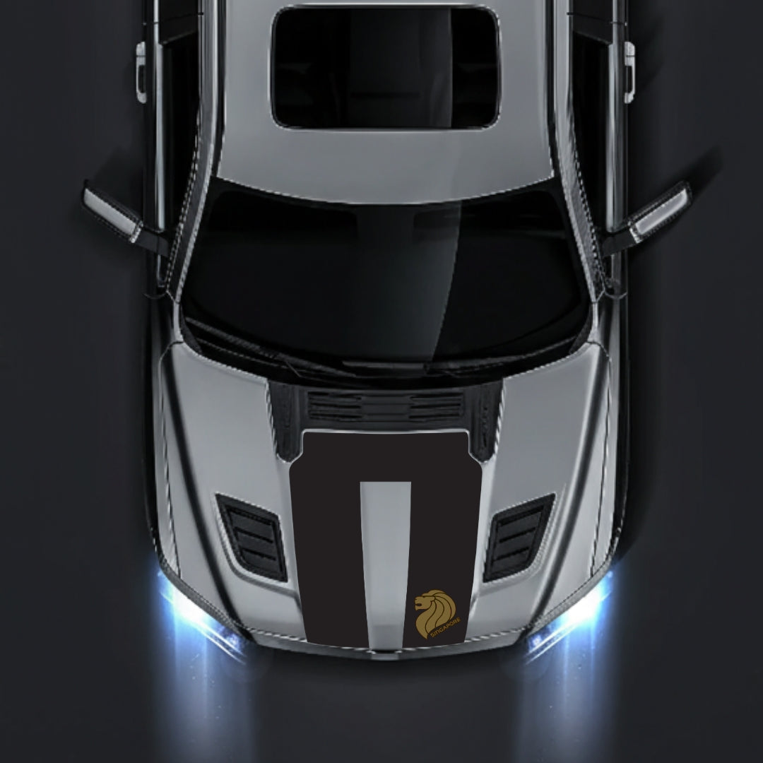 Performance Hood Panel Decal/Sticker - Singapore Graphic Kit - For Dodge RAM 1500 2019-2025 - Premium Vinyl