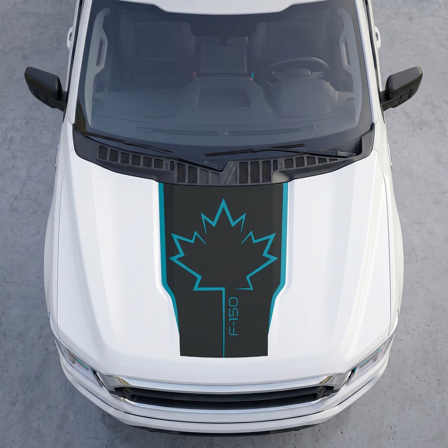 Hood Panel Decal/Sticker - Canadian Maple Leaf Hood Decal – Bold  Line Patriot Graphic Vinyl Sticker Graphic Kit - For Ford F-150 F150 2015-2020 - Premium Vinyl