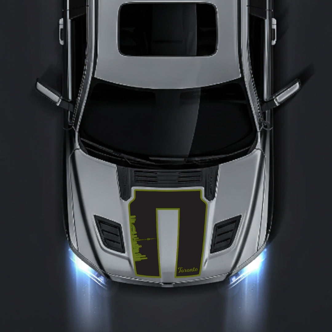 Performance Hood Panel Decal/Sticker - Toronto Skyline - Border Graphic Kit - For Dodge RAM 1500 2019-2025 - Premium Vinyl