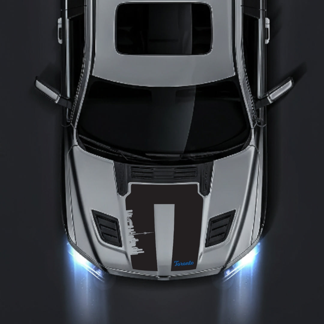 Performance Hood Panel Decal/Sticker - Toronto Skyline - Cut Graphic Kit - For Dodge RAM 1500 2019-2025 - Premium Vinyl