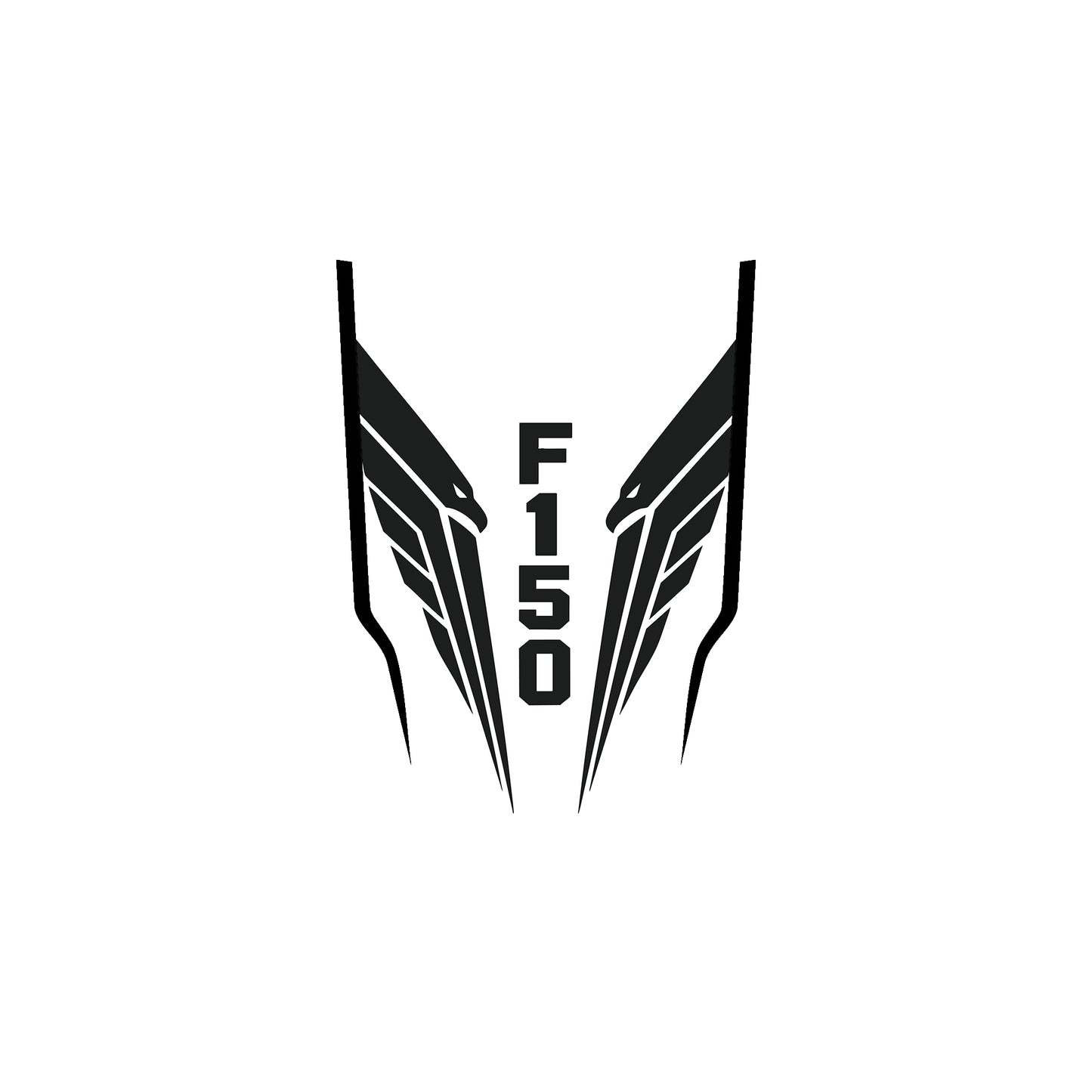 Hood Panel Decal/Sticker - Tactical Eagle Wings Hood Decal – Aggressive Bird of Prey Graphic Vinyl Wrap Graphic Kit - For Ford F-150 F150 2015-2020 - Premium Vinyl