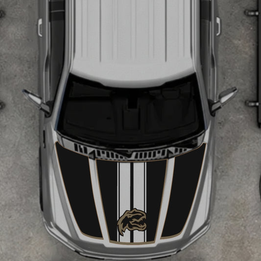Hood Panel Decal/Sticker - Rex Style - Cut - Border Graphic Kit - For Ford F-150 2020-2026 - Premium Vinyl