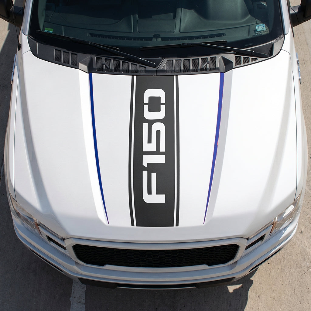 Hood Panel Decal/Sticker - Bold Cut F150 Graphic Decal Graphic Kit - For Ford F-150 2015-2020 - Premium Vinyl