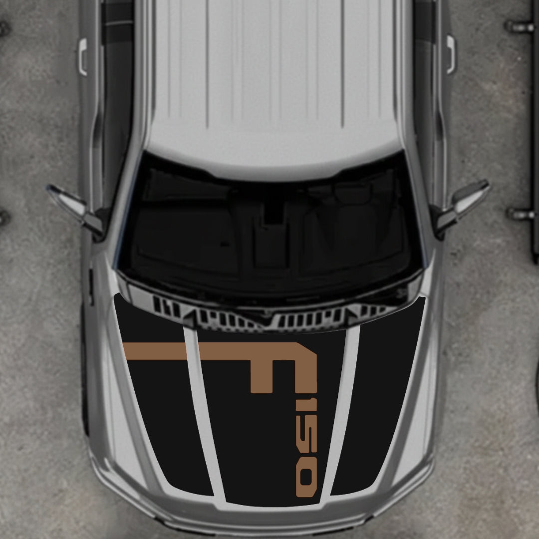 Hood Panel Decal/Sticker - Style 9 Graphic Kit - For Ford F-150 2020-2026 - Premium Vinyl