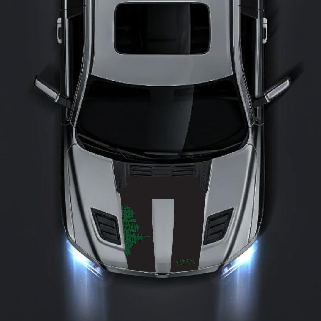Hood Panel Decal/Sticker - Japan Skyline Graphic Kit - For Dodge RAM 1500 2019-2025 - Premium Vinyl
