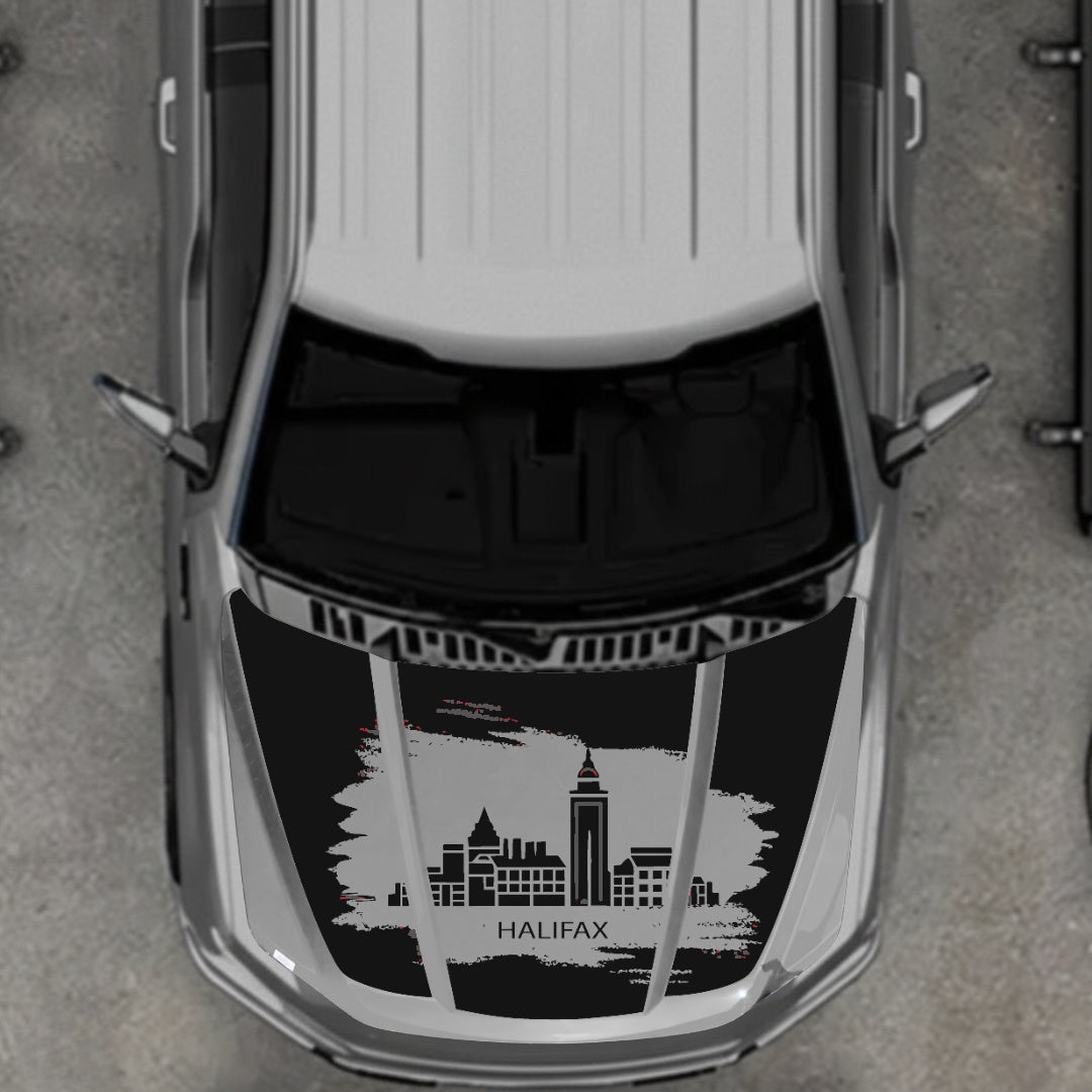 Hood Panel Decal/Sticker - Halifax - Cut Graphic Kit - For Ford F-150 2020-2026 - Premium Vinyl