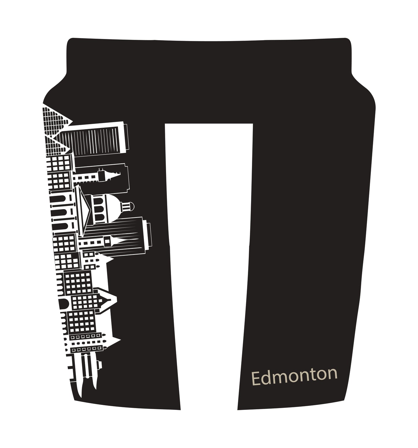 Performance Hood Panel Decal/Sticker - Edmonton Skyline - Cut Graphic Kit - For Dodge RAM 1500 2019-2025 - Premium Vinyl