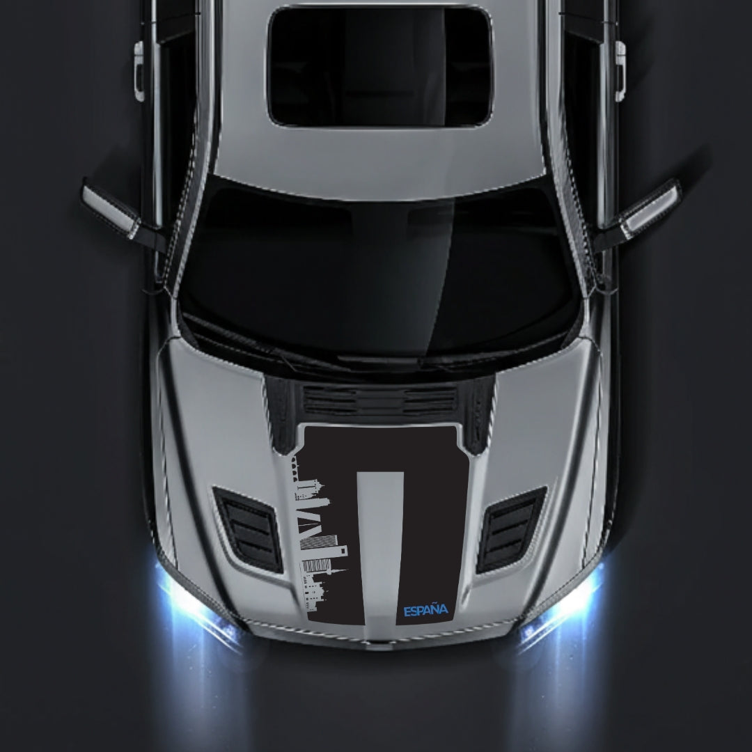 Hood Panel Decal/Sticker - Spain Skyline - Cut Graphic Kit - For Dodge RAM 1500 2019-2025 - Premium Vinyl