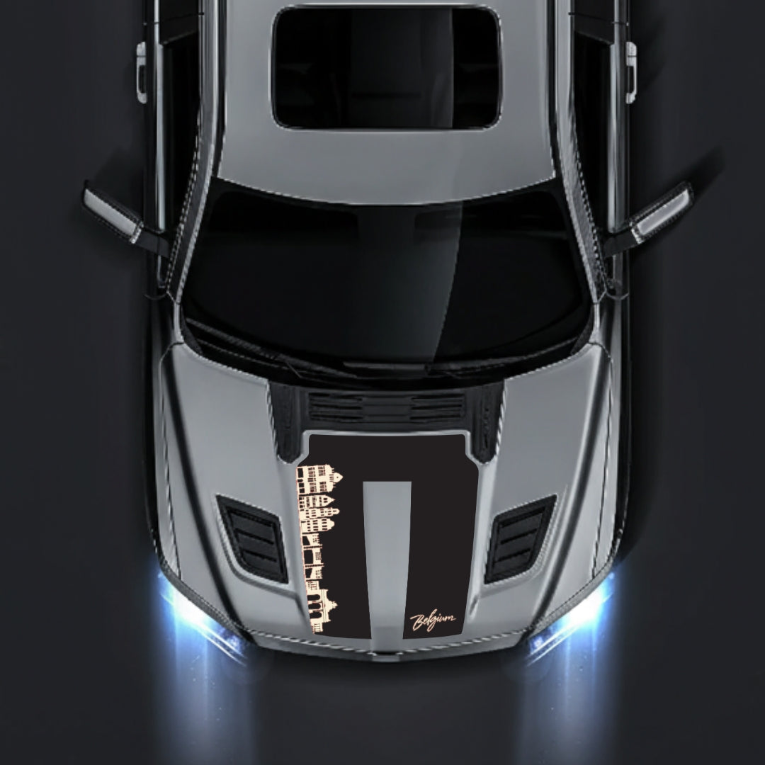 Hood Panel Decal/Sticker - Belgium Skyline Graphic Kit - For Dodge RAM 1500 2019-2025 - Premium Vinyl