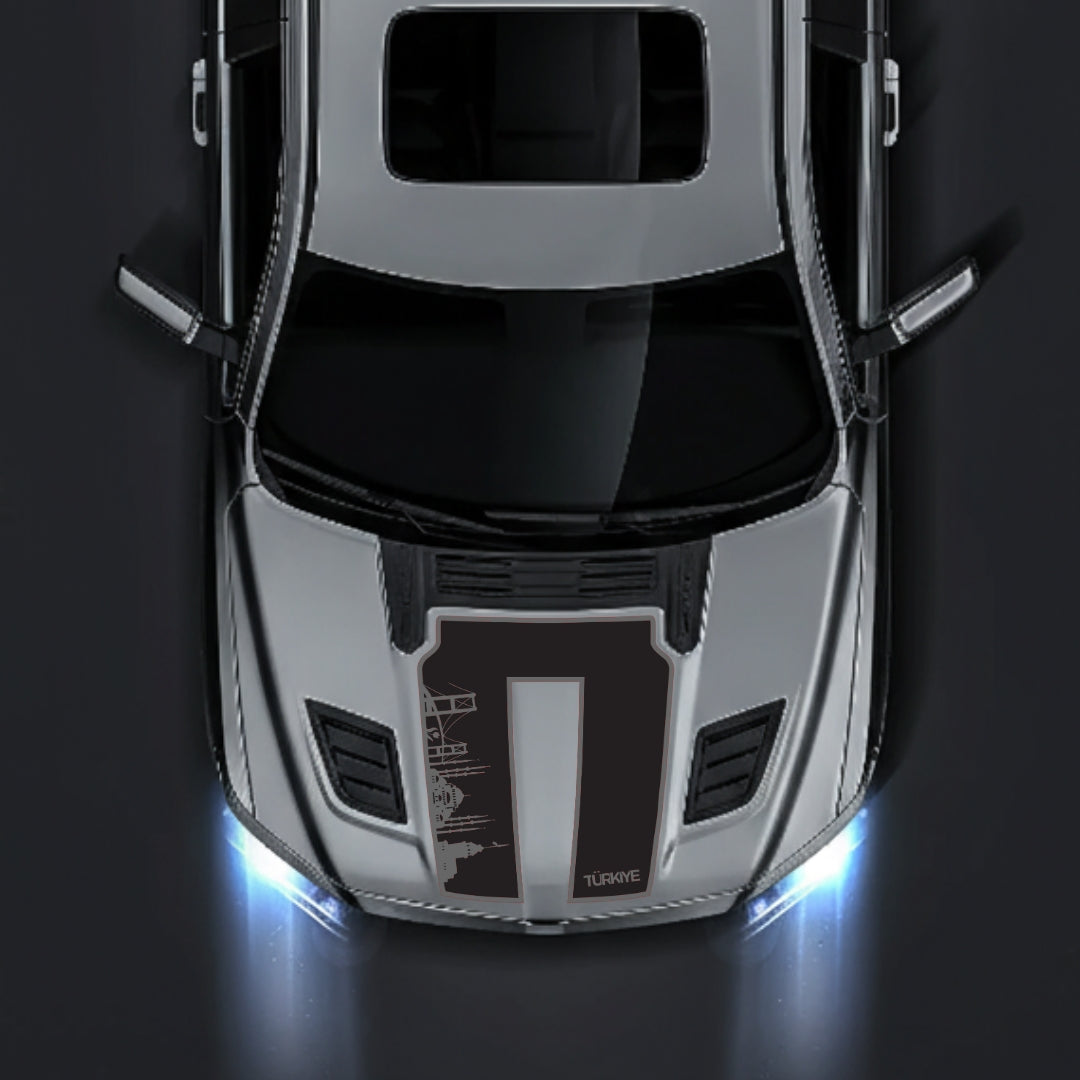 Performance Hood Panel Decal/Sticker - Turkey Skyline - Border Graphic Kit - For Dodge RAM 1500 2019-2025 - Premium Vinyl
