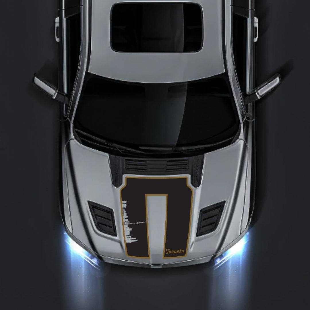 Performance Hood Panel Decal/Sticker - Toronto Skyline - Cut - Border Graphic Kit - For Dodge RAM 1500 2019-2025 - Premium Vinyl