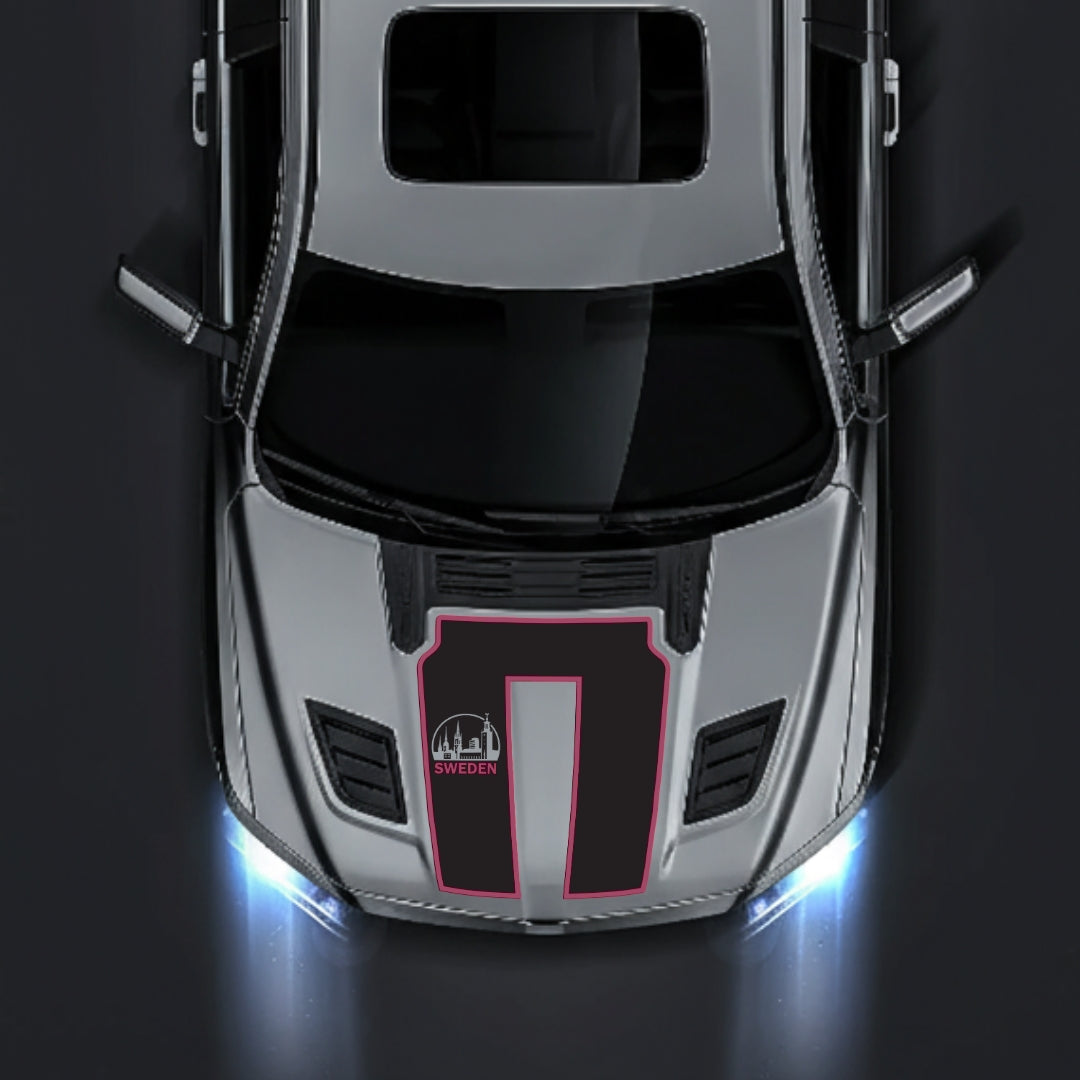 Performance Hood Panel Decal/Sticker - Sweden - Cut - Border Graphic Kit - For Dodge RAM 1500 2019-2025 - Premium Vinyl
