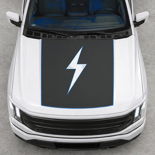 Hood Panel Decal/Sticker - Electric Graphic Decal Graphic Kit - For FORD F-150 2015-2020 - Premium Vinyl
