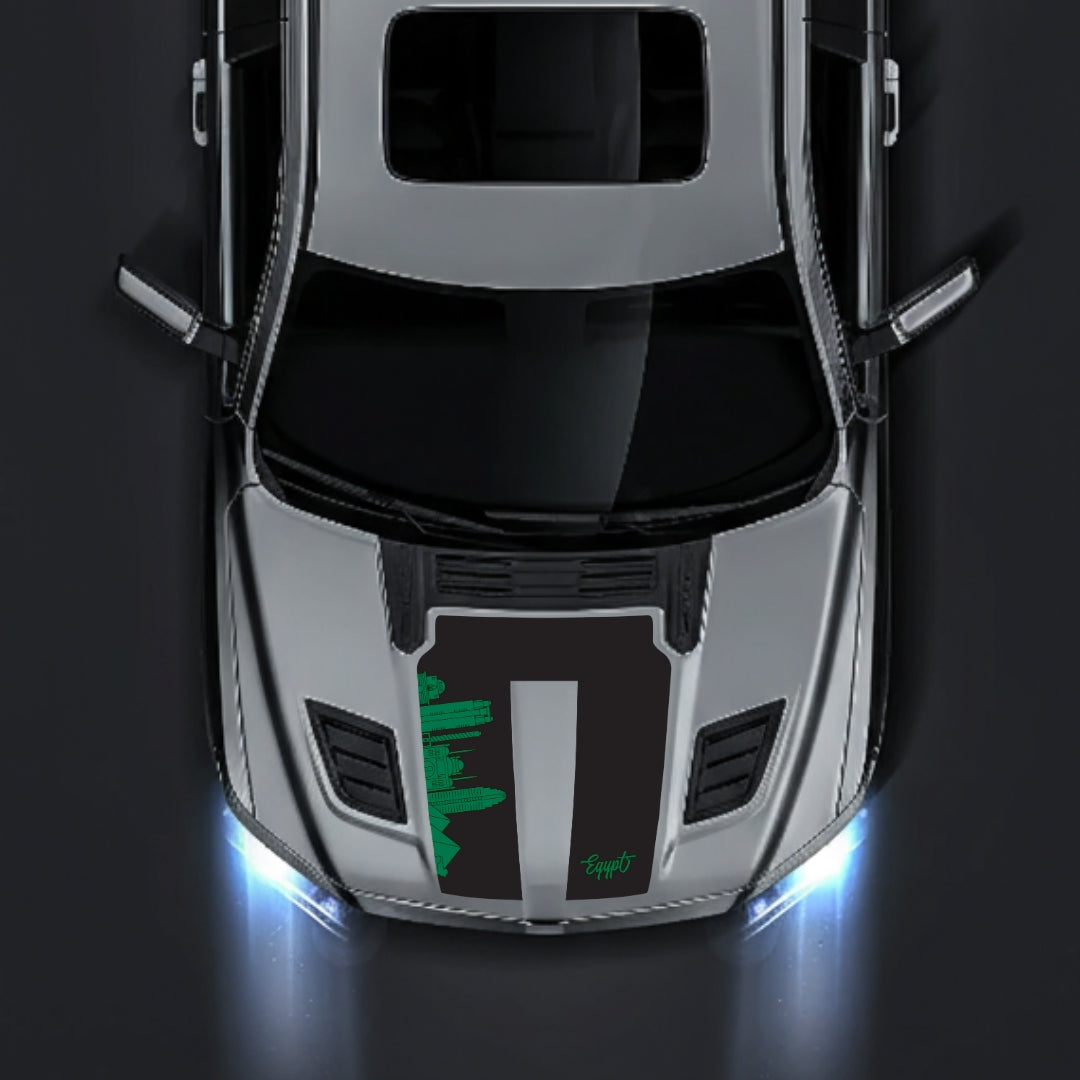 Performance Hood Panel Decal/Sticker - Egypt Skyline Graphic Kit - For Dodge RAM 1500 2019-2025 - Premium Vinyl
