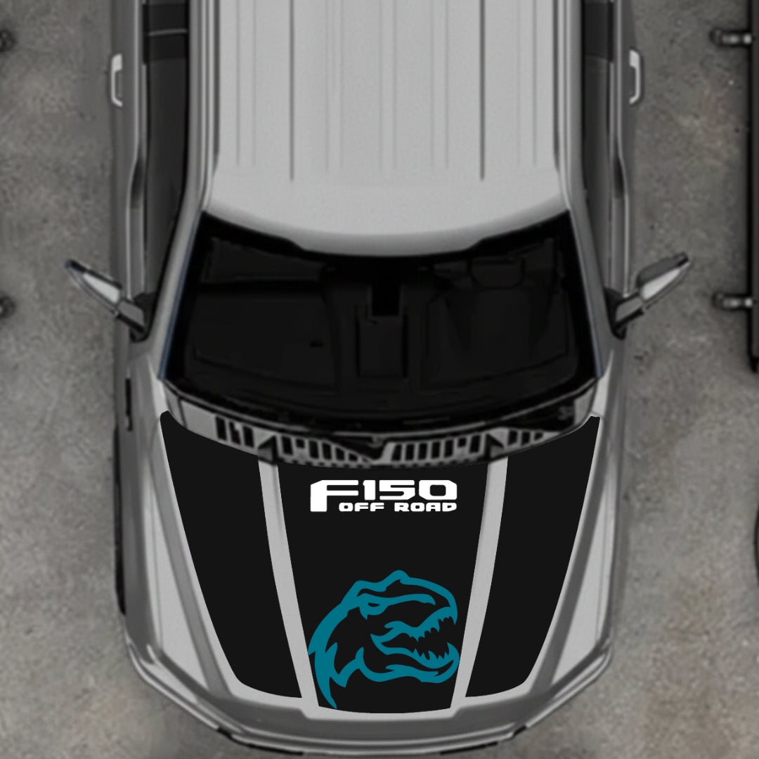 Hood Panel Decal/Sticker - Rex Style 8 Graphic Kit - For Ford F-150 2020-2026 - Premium Vinyl
