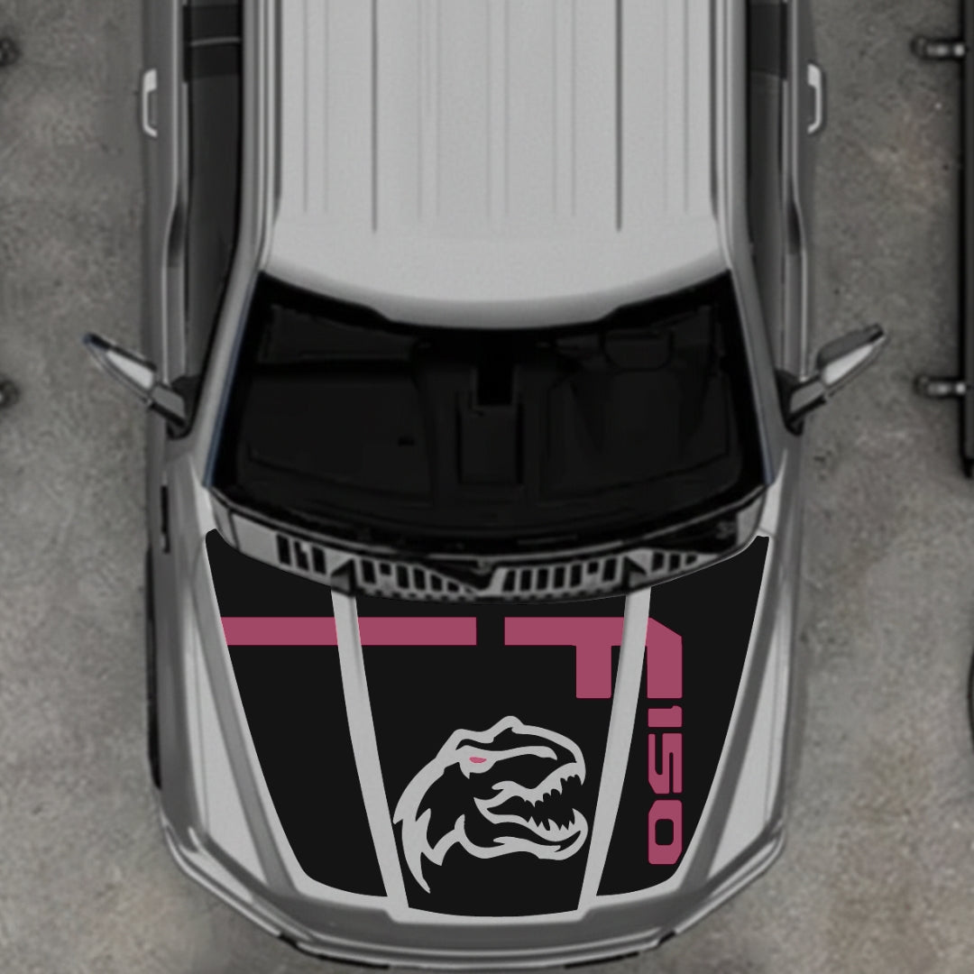 Hood Panel Decal/Sticker - Rex Style 3 Graphic Kit - For Ford F-150 2020-2026 - Premium Vinyl