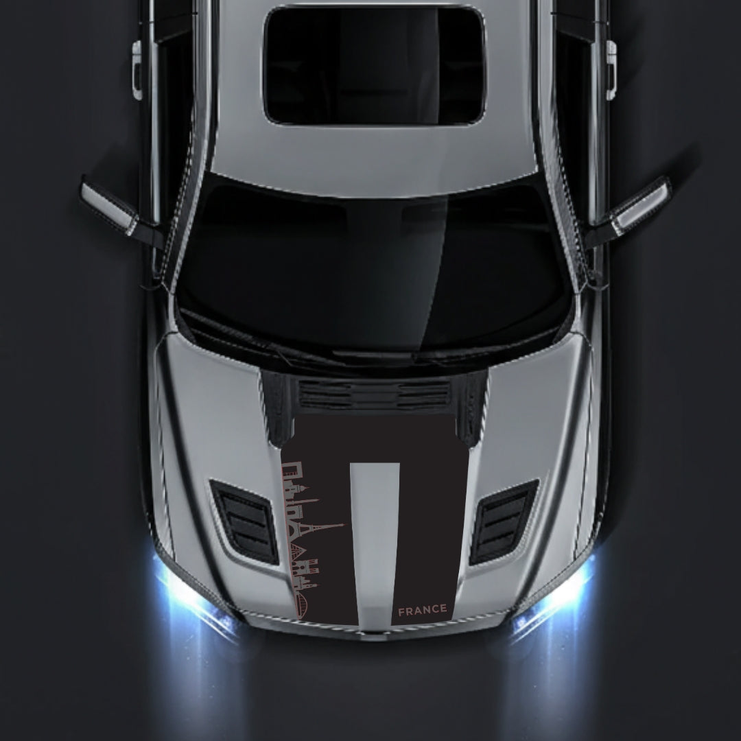 Hood Panel Decal/Sticker - France Skyline Graphic Kit - For Dodge RAM 1500 2019-2025 - Premium Vinyl