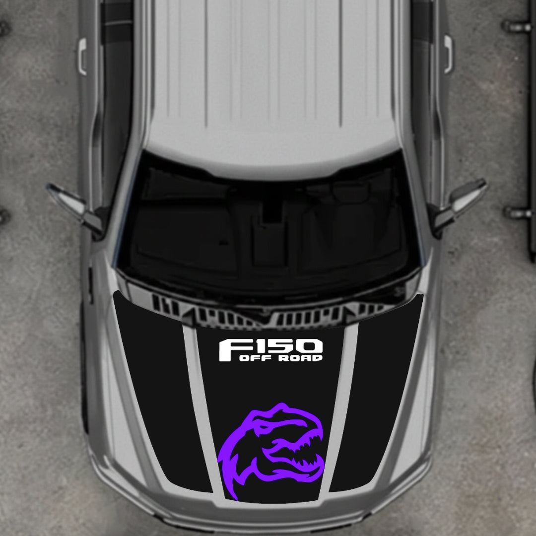 Hood Panel Decal/Sticker - Rex Style 8 Graphic Kit - For Ford F-150 2020-2026 - Premium Vinyl