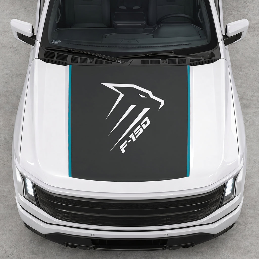 Hood Panel Decal/Sticker - Eagle Head Graphic Decal Graphic Kit - For Ford F-150 2015-2020 - Premium Vinyl