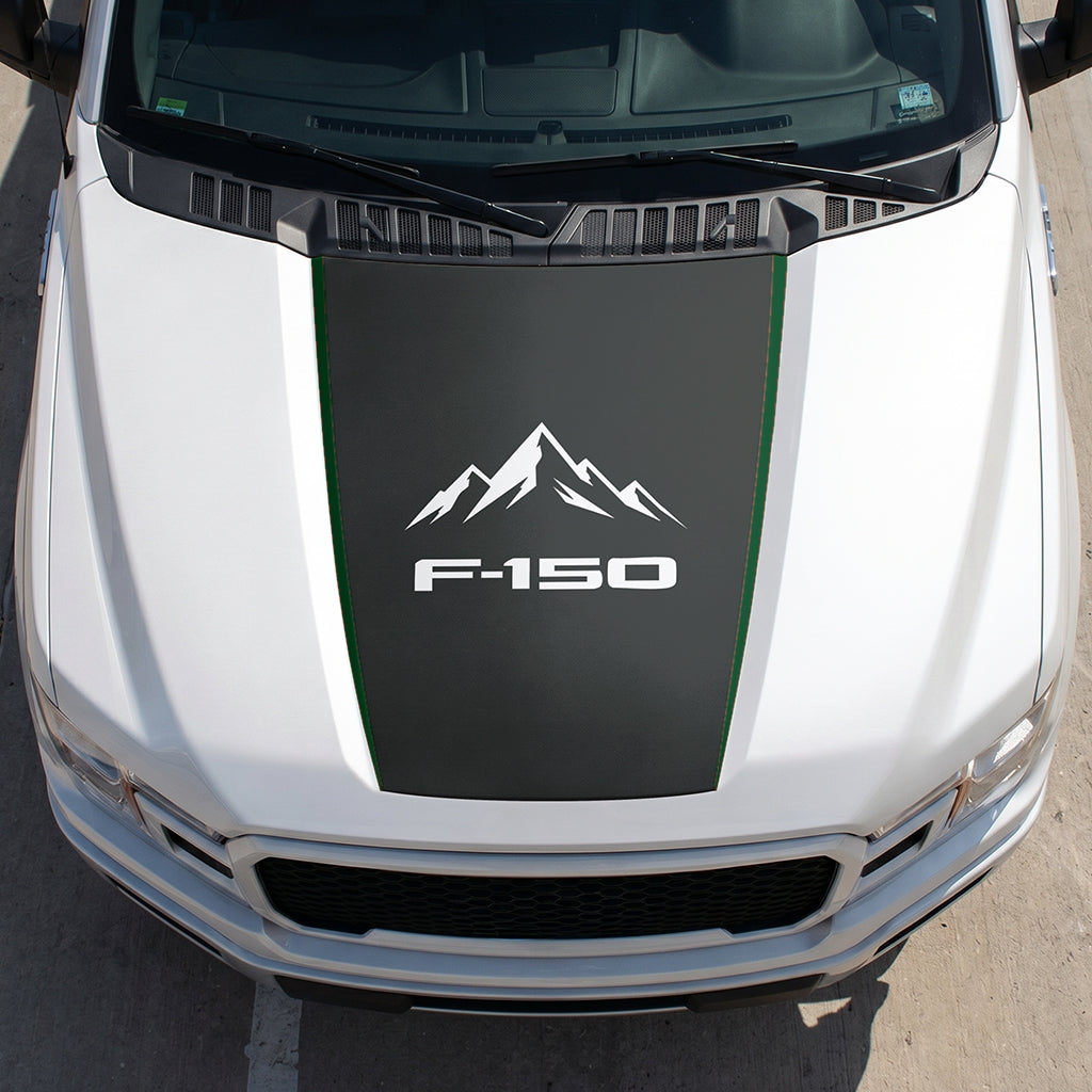 Hood Panel Decal/Sticker - Mountain Graphic Decal Graphic Kit - For Ford F-150 2015-2020 - Premium Vinyl