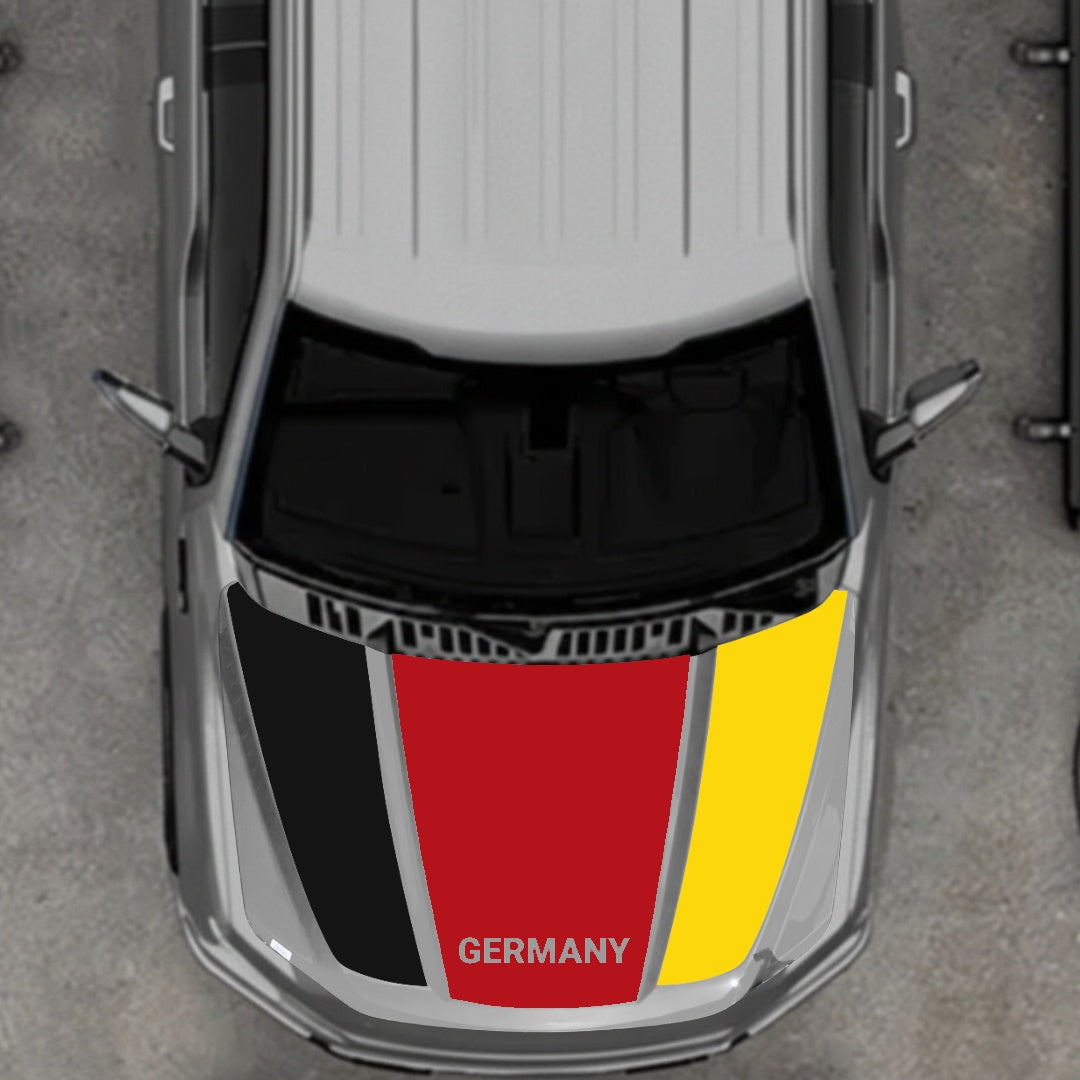 Hood Panel Decal/Sticker - Germany Flag Parts Graphic Kit - For Ford F-150 2020-2026 - Premium Vinyl
