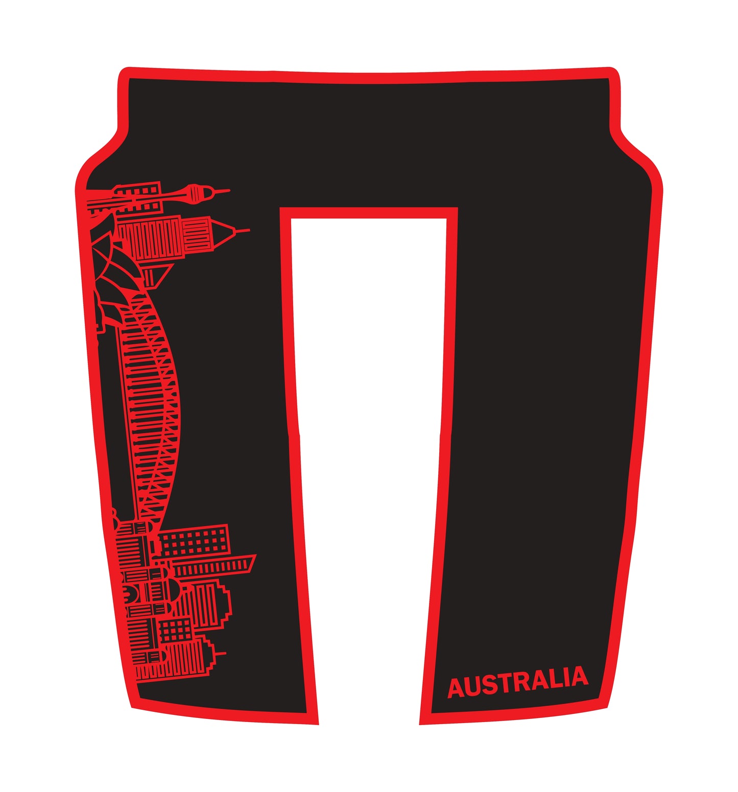 Hood Panel Decal/Sticker - Australia Skyline - Border Graphic Kit - For Dodge RAM 1500 2019-2025 - Premium Vinyl