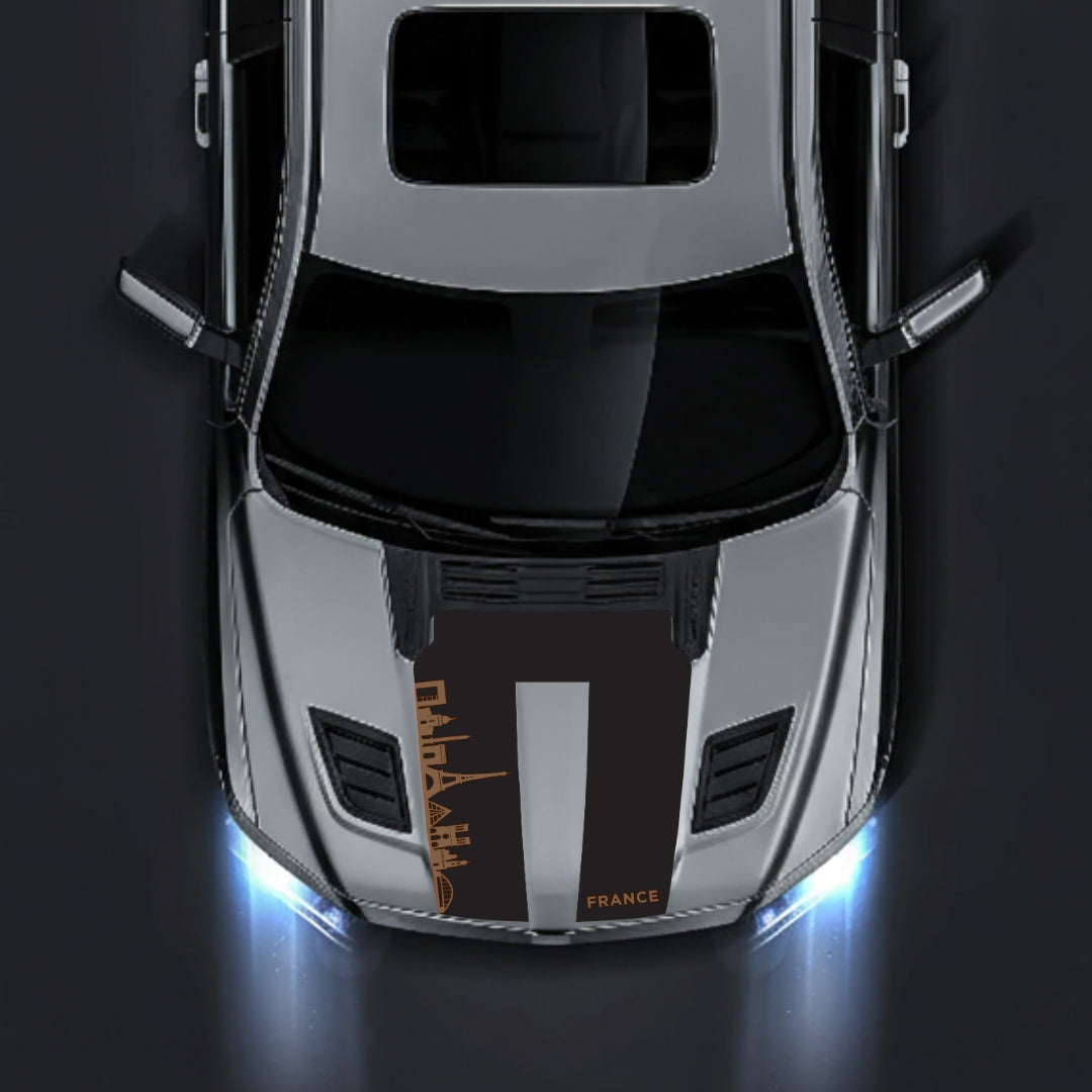 Performance Hood Panel Decal/Sticker - France Skyline Graphic Kit - For Dodge RAM 1500 2019-2025 - Premium Vinyl
