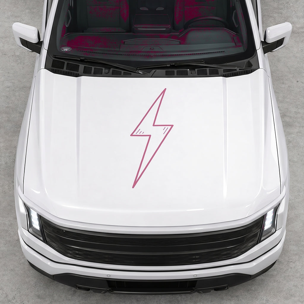 Hood Panel Decal/Sticker - Cut Electric Graphic Decal Graphic Kit - For FORD F-150 2015-2020 - Premium Vinyl