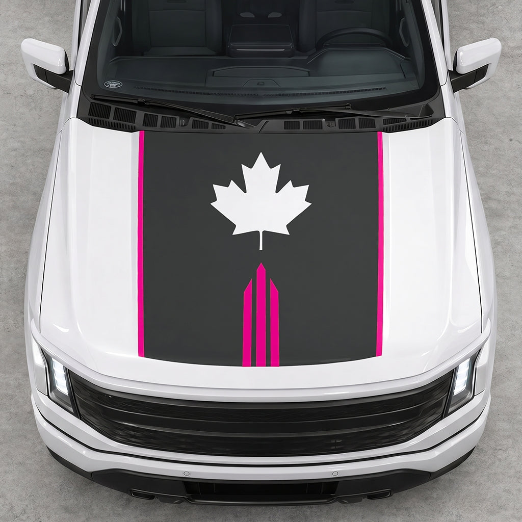 Hood Panel Decal/Sticker - Maple Graphic Decal Graphic Kit - For Ford F-150 2015-2020 - Premium Vinyl