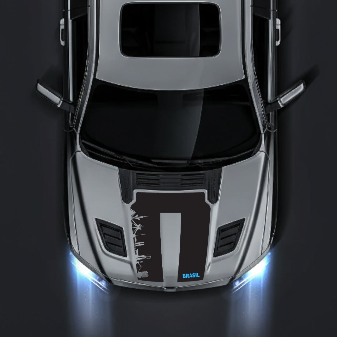 Hood Panel Decal/Sticker - Brazil Skyline - Cut Graphic Kit - For Dodge RAM 1500 2019-2025 - Premium Vinyl