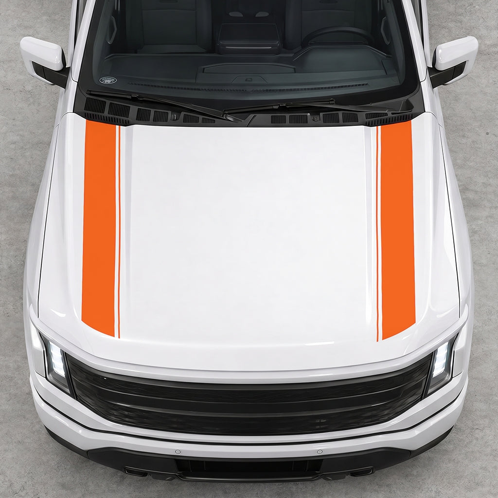 Hood Panel Decal/Sticker - Double Side Solid Graphic Decal Graphic Kit - For Ford F-150 2015-2020 - Premium Vinyl